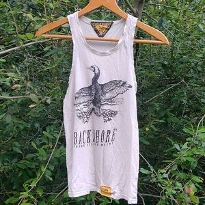 🦆Blood & Whiskey Studio Women's Sheer Tank, Small, Cream
